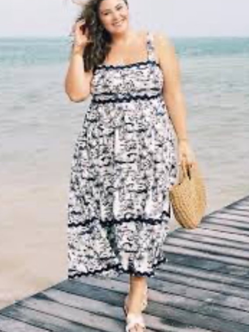 belle isle by Torrid NWOT baby doll poplin maxi dress size 1X - Picture 3 of 6
